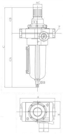فیلتر رگلاتور هوا سری BP-2FR10-02M … BP-2FR40-06MA