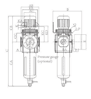 فیلتر رگلاتور هوا سری BP-2FR10-02P … BP-2FR30-05PA