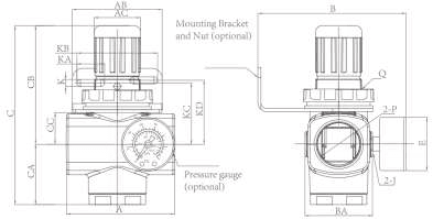 رگلاتور هوا سری BP-1R10-02 … BP-1R50-09